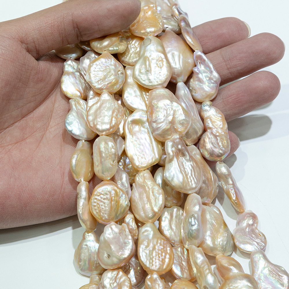 天然淡水珍珠18-20mm奇形异形散珠串珠手工DIY详情图4