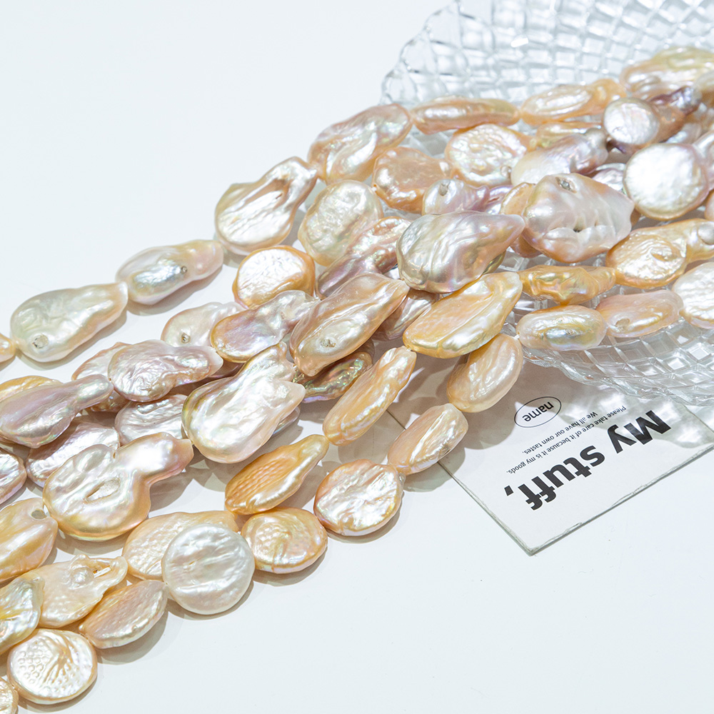 天然淡水珍珠18-20mm奇形异形散珠串珠手工DIY详情图3