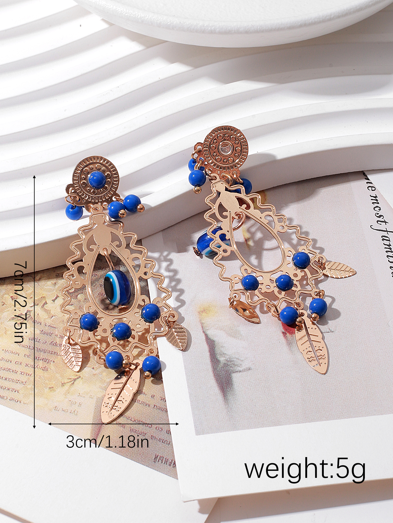 European And American Retro Ethnic Flow Su Bohemia Yunnan Travel Exotic Style Photo Lady Earrings Application Scenario