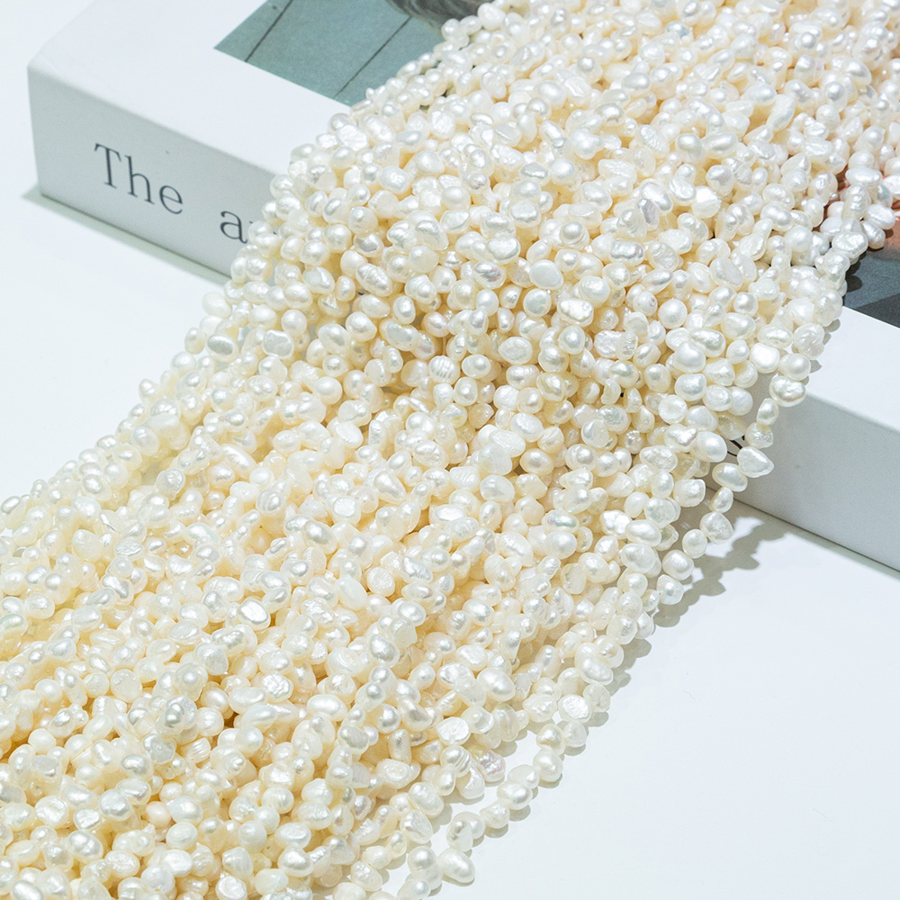 天然淡水珍珠4-5mm不规则异形珠子串珠手工DIY