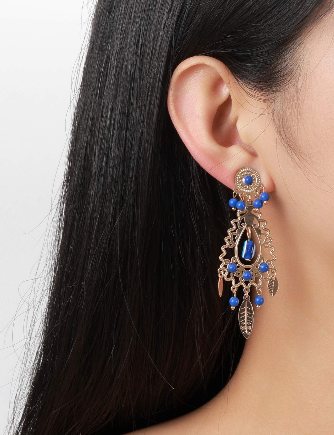 European And American Retro Ethnic Flow Su Bohemia Yunnan Travel Exotic Style Photo Lady Earrings Specification drawing