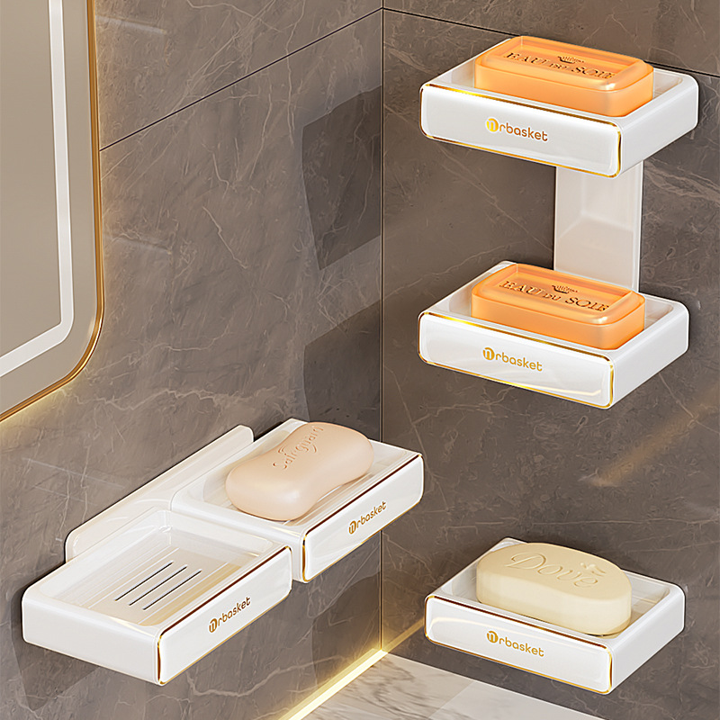 S44-ST2002-1 soap box, non-punching soap box, draining soap rack, soap box, wall-mounted draining soap box details Picture