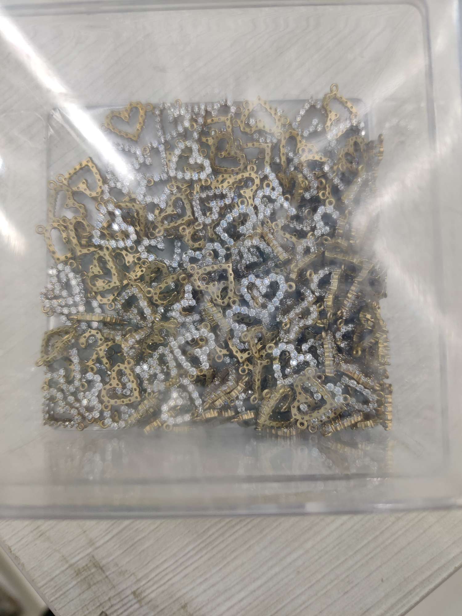 爱心铜微镶锆石配件