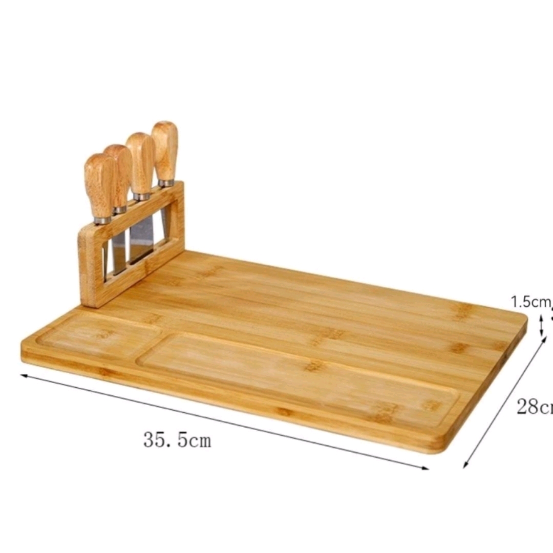 Cutting board set, simple cutting board, Nan bamboo set, cheese, cheese, fruit cheese, bread, multi-functional cheese Specification image