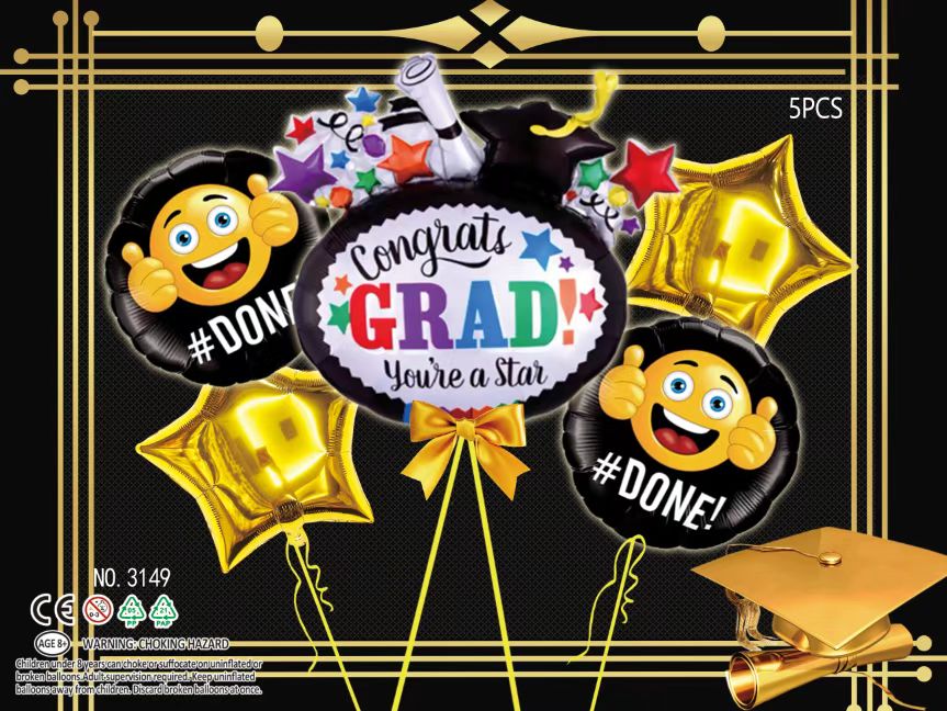 毕业五件套气球节日图