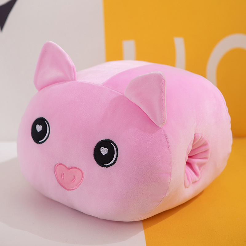 儿童卡通暖手抱枕公仔插手捂毛绒玩具冬天可爱女生办公室午睡枕布娃娃毛绒玩具小玩具皮卡丘毛绒玩具手提包毛绒