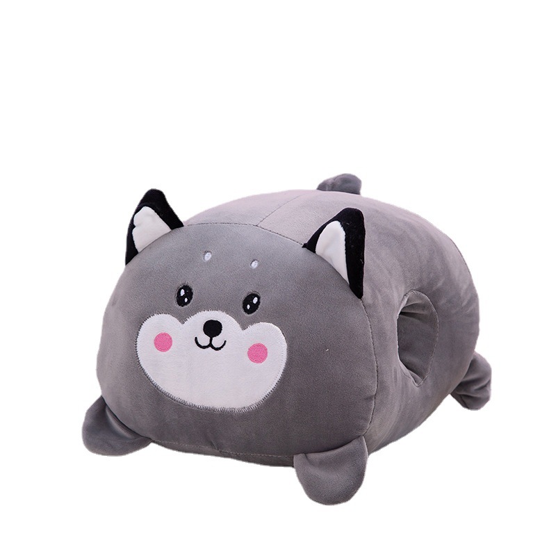 Cartoon warm hand pillow plush toy, a cute winter girl's office nap pillow doll Item Picture