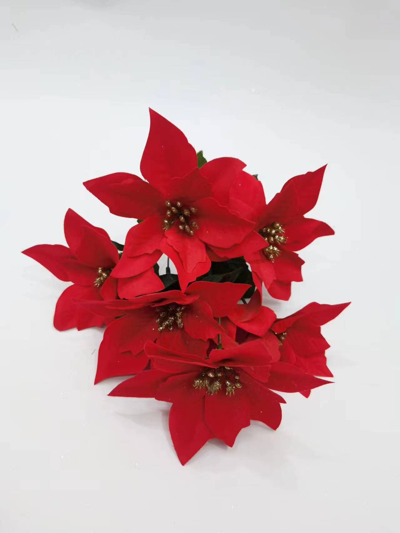 2#/7头鲜红绒布 带金粉芯