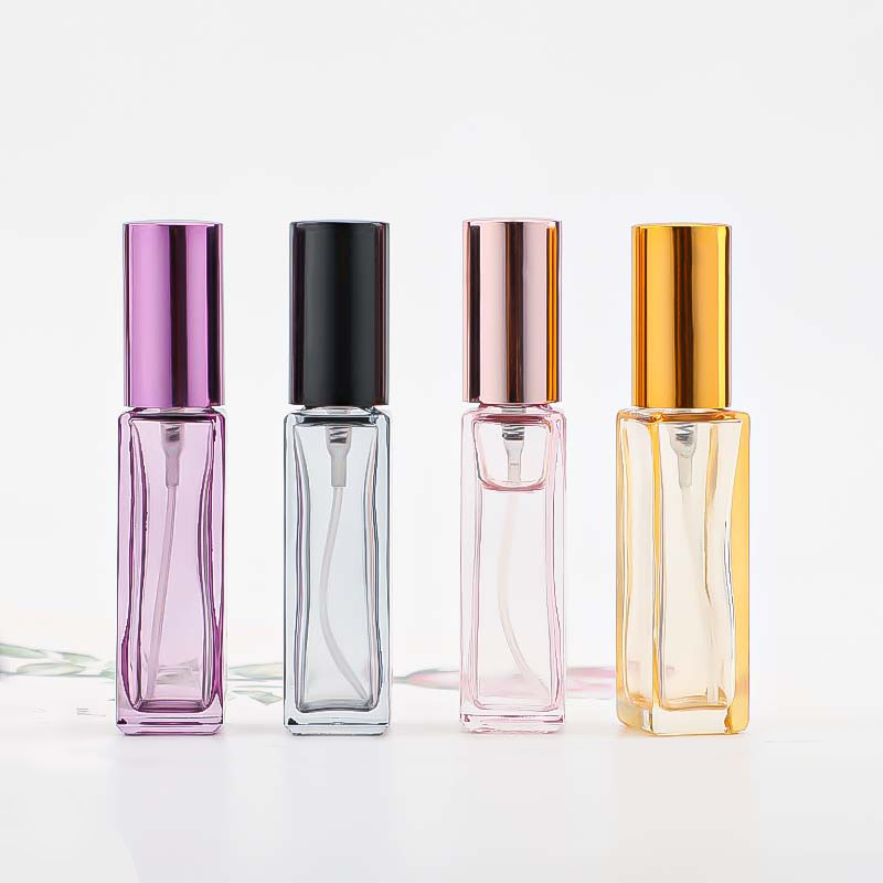 Factory wholesale of 10ml perfume glass bottles, portable perfume dispensers, reusable perfume spray bottles