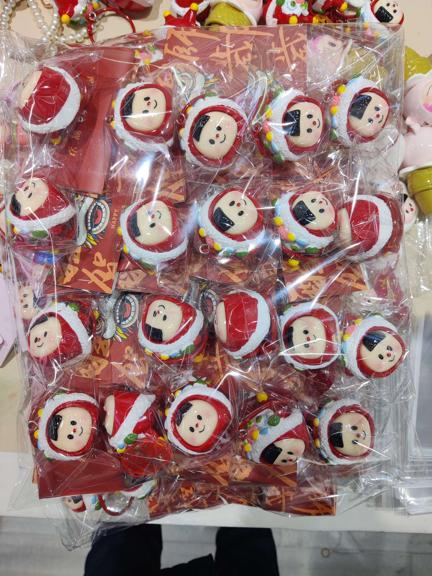 Chinese-style lion dance pendants, keychains, mobile phone pendants and small gifts