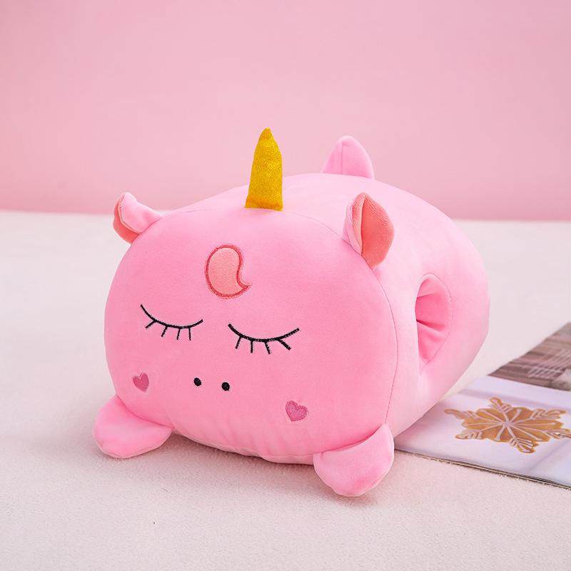 Cartoon warm hand pillow plush toy, a cute winter girl's office nap pillow doll Specification image