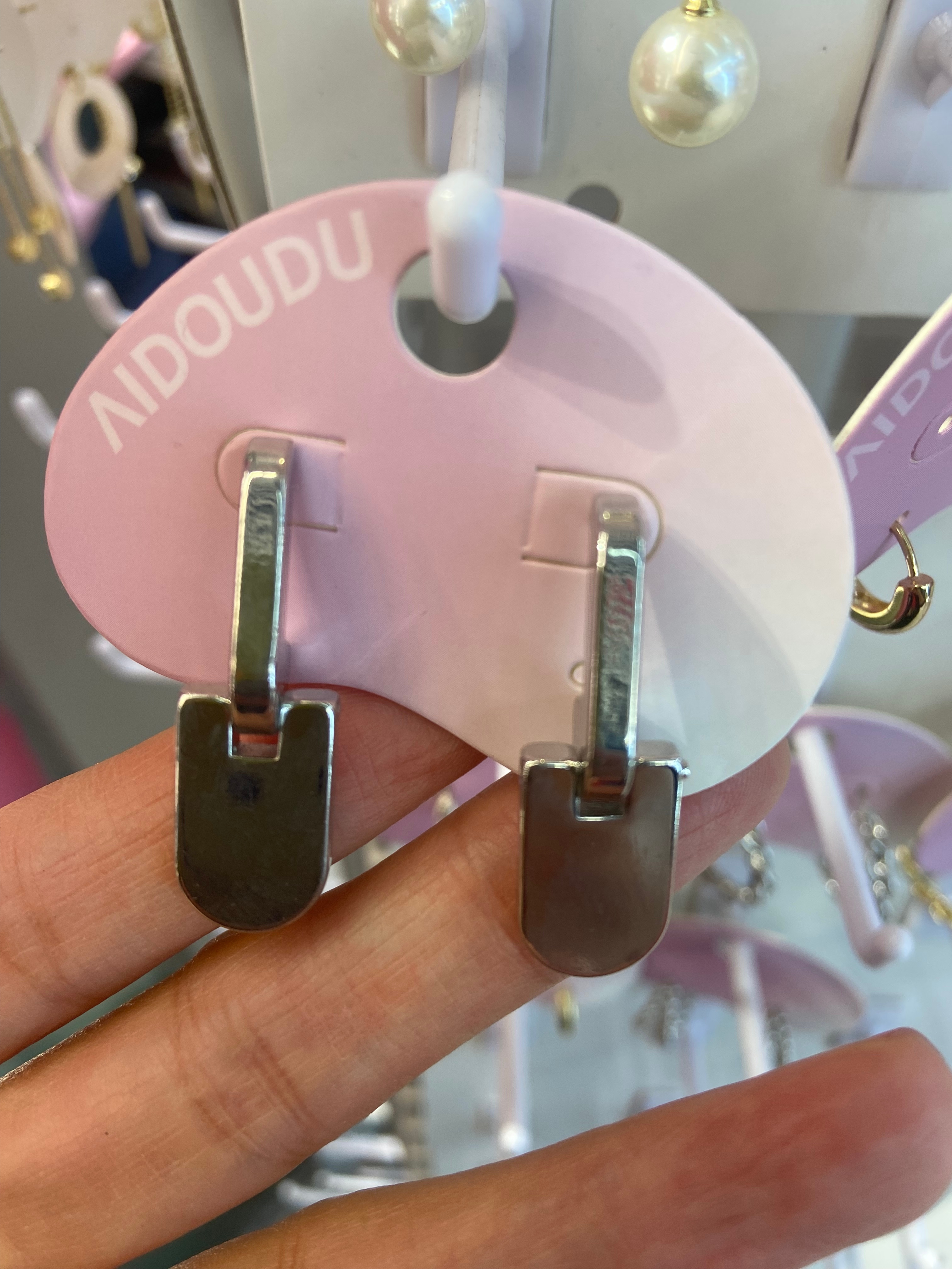 C Family Xiaoxiang Fengliu Su Ear Stud Square Diamond Double-sided 925 silver Needle Women's Pair C Earrings High Version factory direct sale