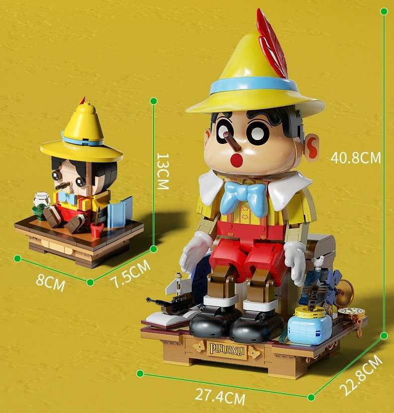Pinocchio Shin-chan building Blocks, Puppet Toys, Fairy Tale Town, Trendy decorative items, Birthday and New Year Gifts for Girls at CC2011 detail image 15