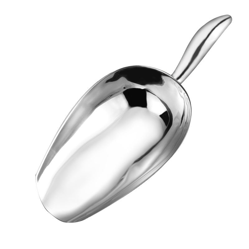 DF99226 stainless steel ice spatula, popcorn flat spatula, multi-purpose spatula for grains, white sugar, flour, soybeans, food, thickened ice spatula, stainless steel spatula, DF Trading House Specification image