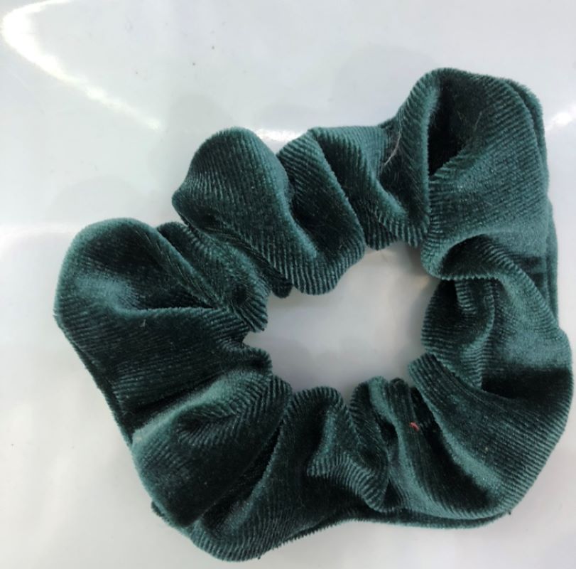 Korean velvet dark green ordinary circle Korean-style beautiful Hong Kong jewelry Specification image