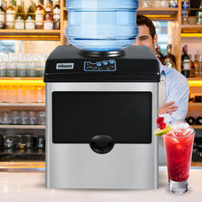 商用制冰机小型家用接桶装水圆冰制冰机奶茶店出冰水制冰机