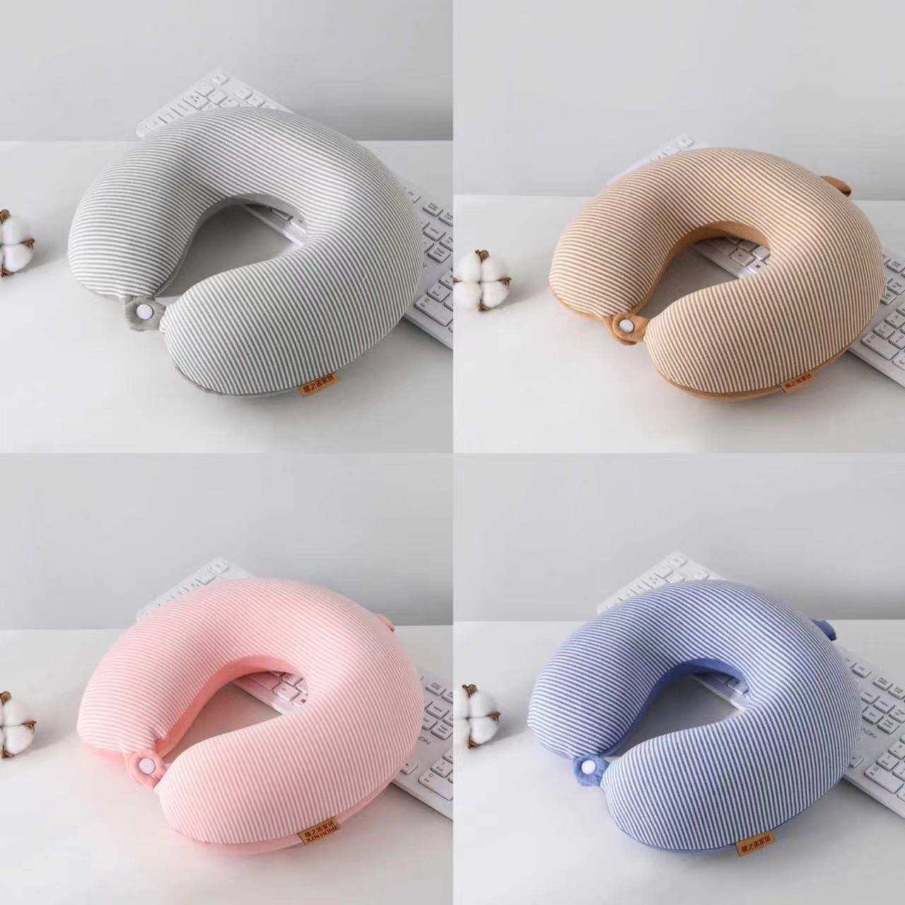 Simple Striped Neck Pillow