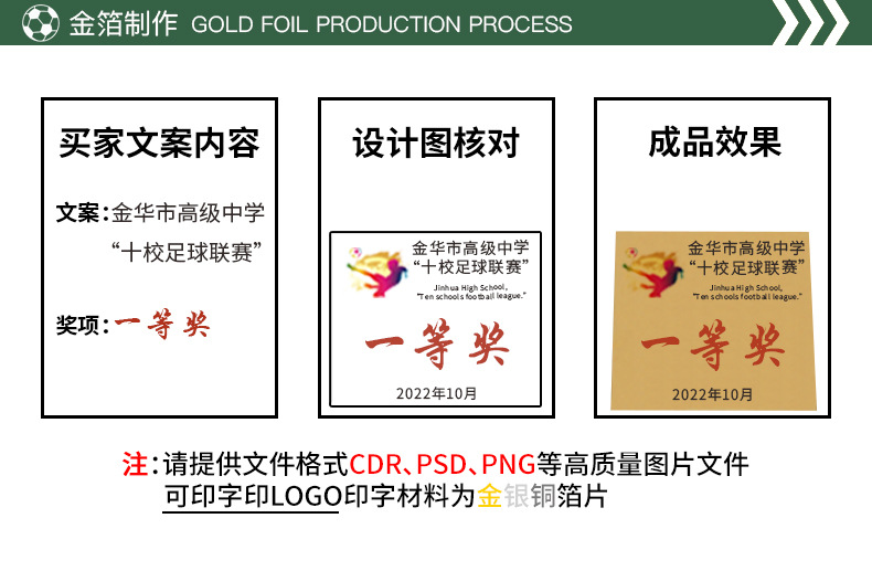 小嘟嘟 XDJZ-2216 足球奖杯高档现货塑胶奖杯电镀金球迷用品足球队赛事奖杯详情12