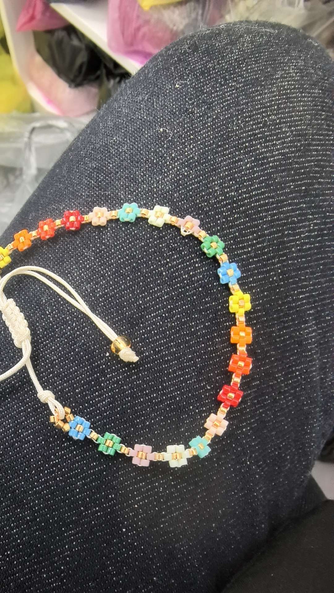 2023印第安米珠进口一份管五彩流行暴款手链