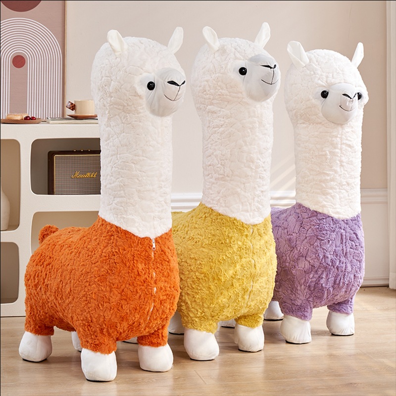 Wholesale alpaca stools, popular alpaca seats, popular plush alpaca seats, shoe-changing stools, animals Application Scenario