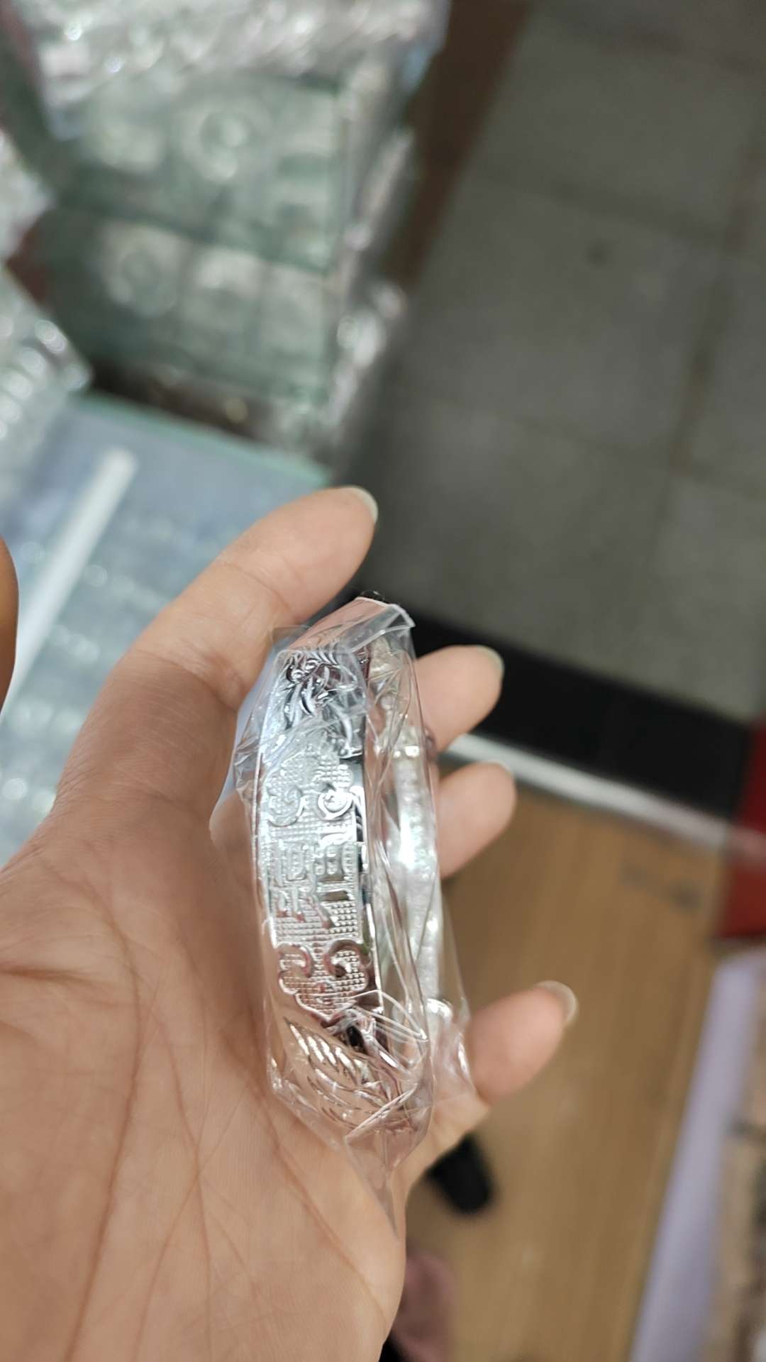 2023新款/潮流推拉式/白铜镀银/百福手镯/美姿仪首饰/网红同款/时尚优雅/不买后悔产品图