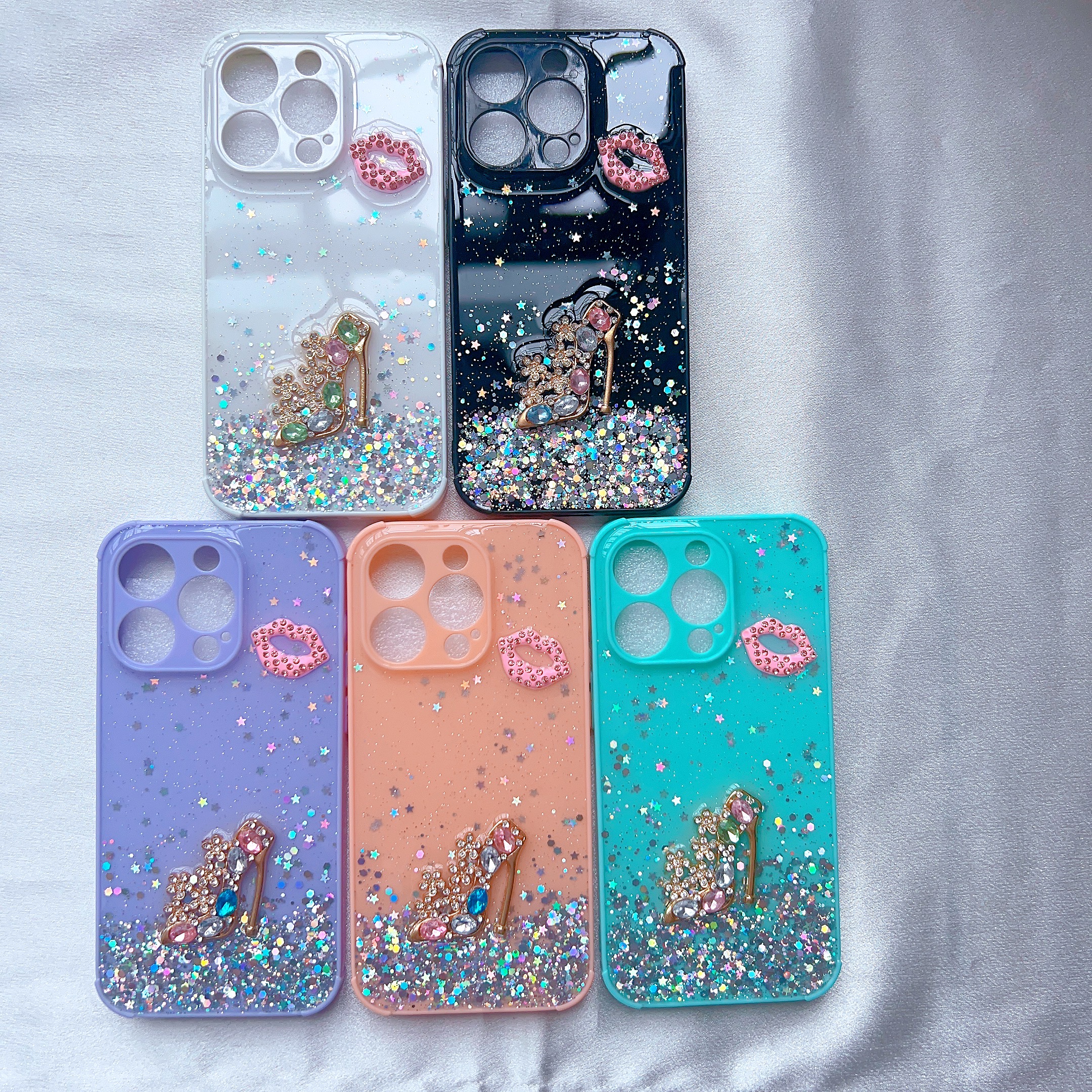 Jewelry accessory sequin drop glue phone case