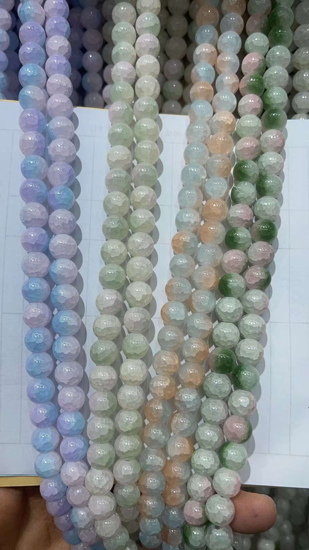 10厘碎花玻璃珠大量批发