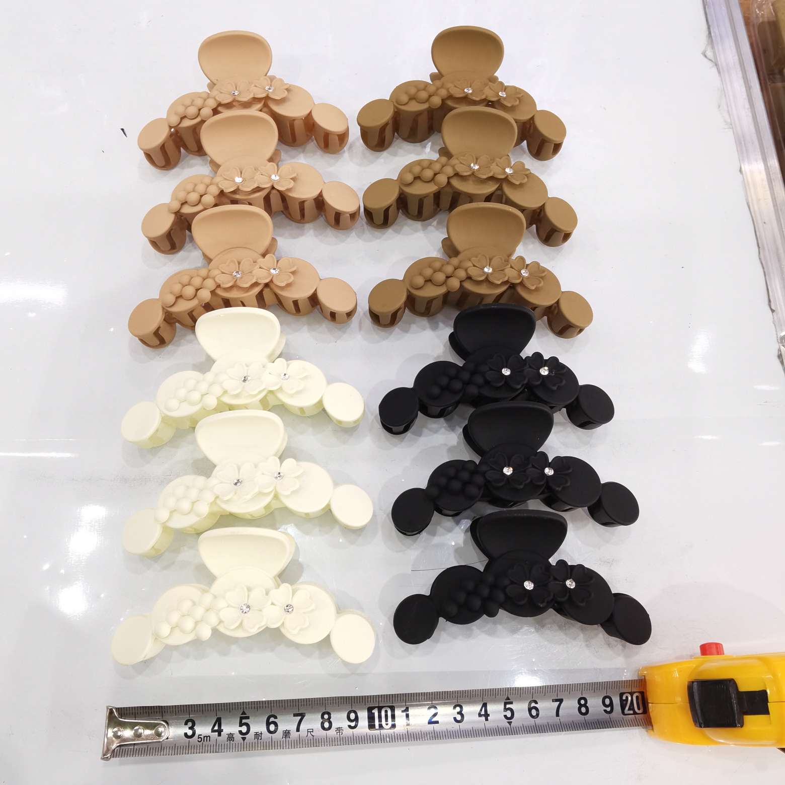 Popular and trendy Korean style, classic and fashionable, Maillard color series, milk tea color series, sticky flower accessories Specification image