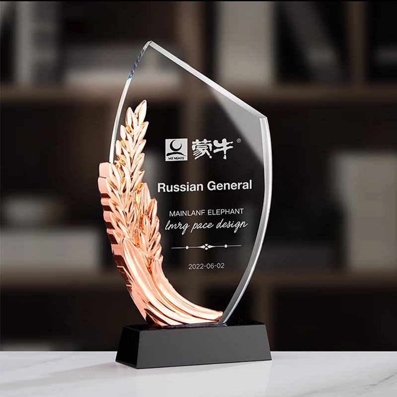 Small dudu XDJZ-SJ03 new manufacturer gold silver copper trophy custom crystal resin metal trophy Crystal pentagonal star trophy Item Picture