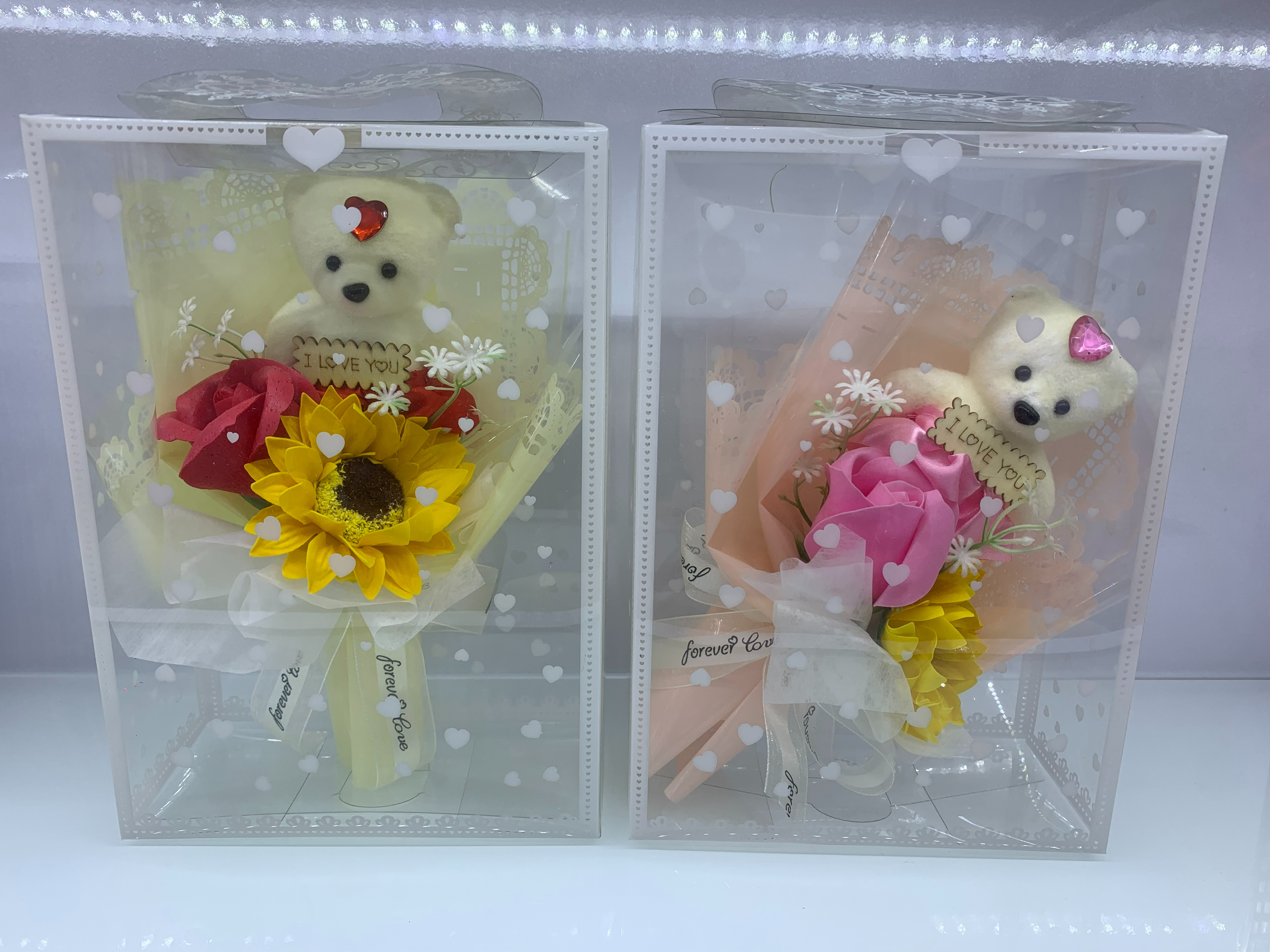Creative gift soap flower, single bar wholesale soap flower, Qixi Festival Valentine's Day gift, eternal flower, single rose, sunflower, bear, PVC