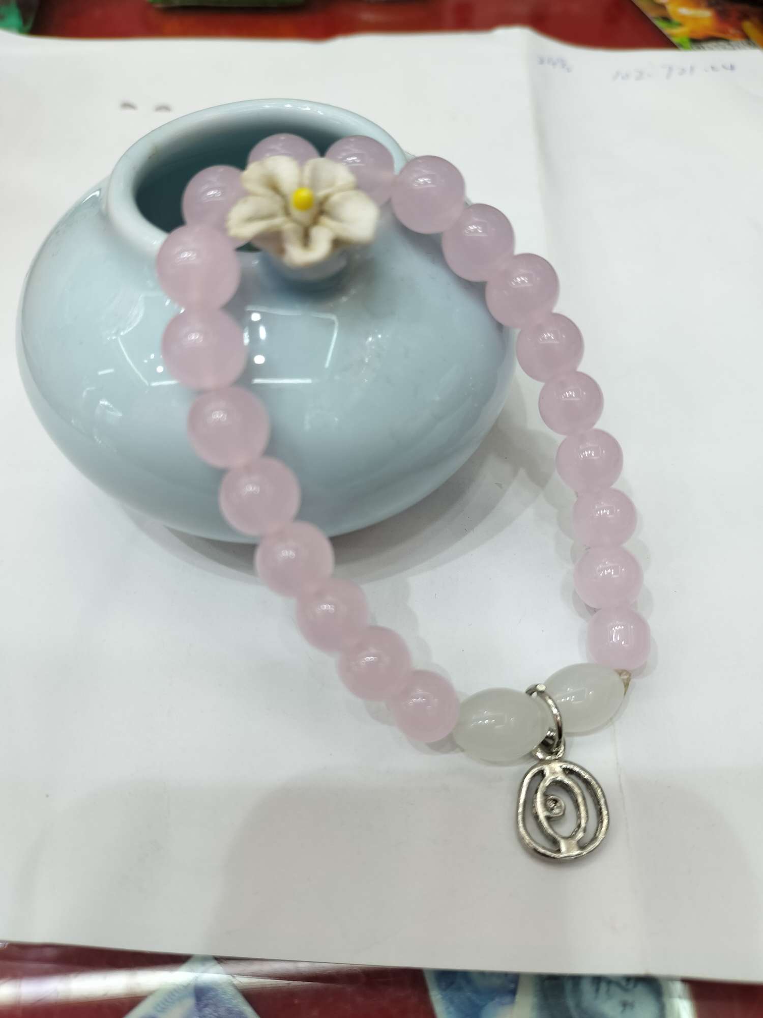 European and American fashionable glass handcrafted beaded chain bracelet