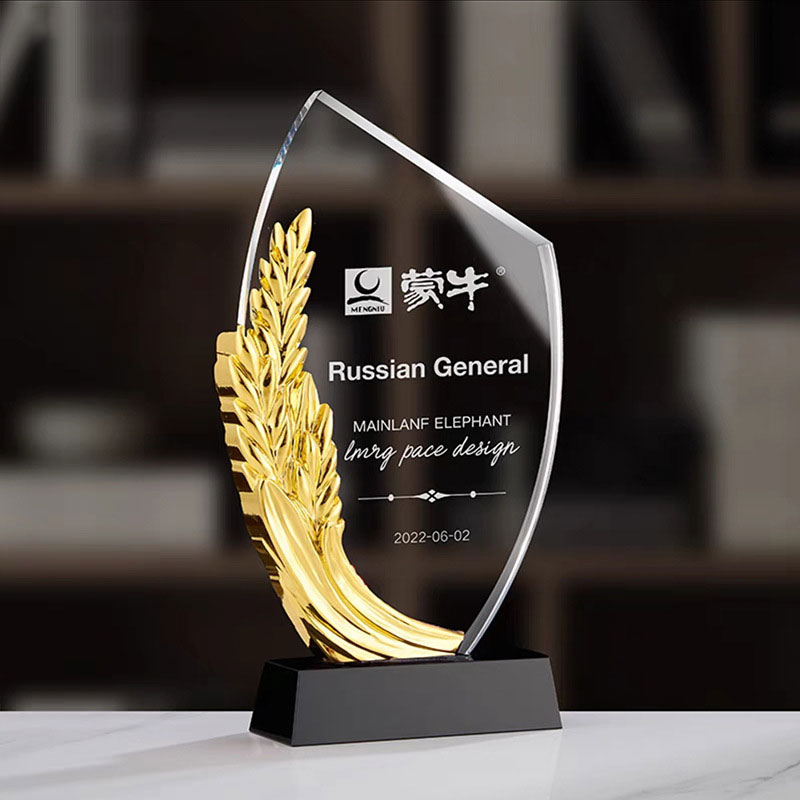 Small dudu XDJZ-SJ03 new manufacturer gold silver copper trophy custom crystal resin metal trophy Crystal pentagonal star trophy details Picture