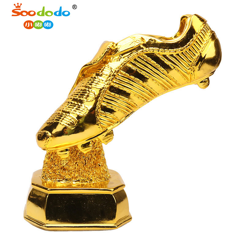 Small dudu XDJZ-DJX Football Goalscorer Golden Shoe Trophy Golden Shoe Trophy Fan supplies Resin craft fan souvenirs can be added LOGO