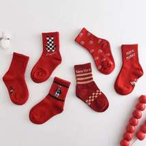 12双新年袜红色系。。棉袜3-5.5-7.8-12.12-15岁