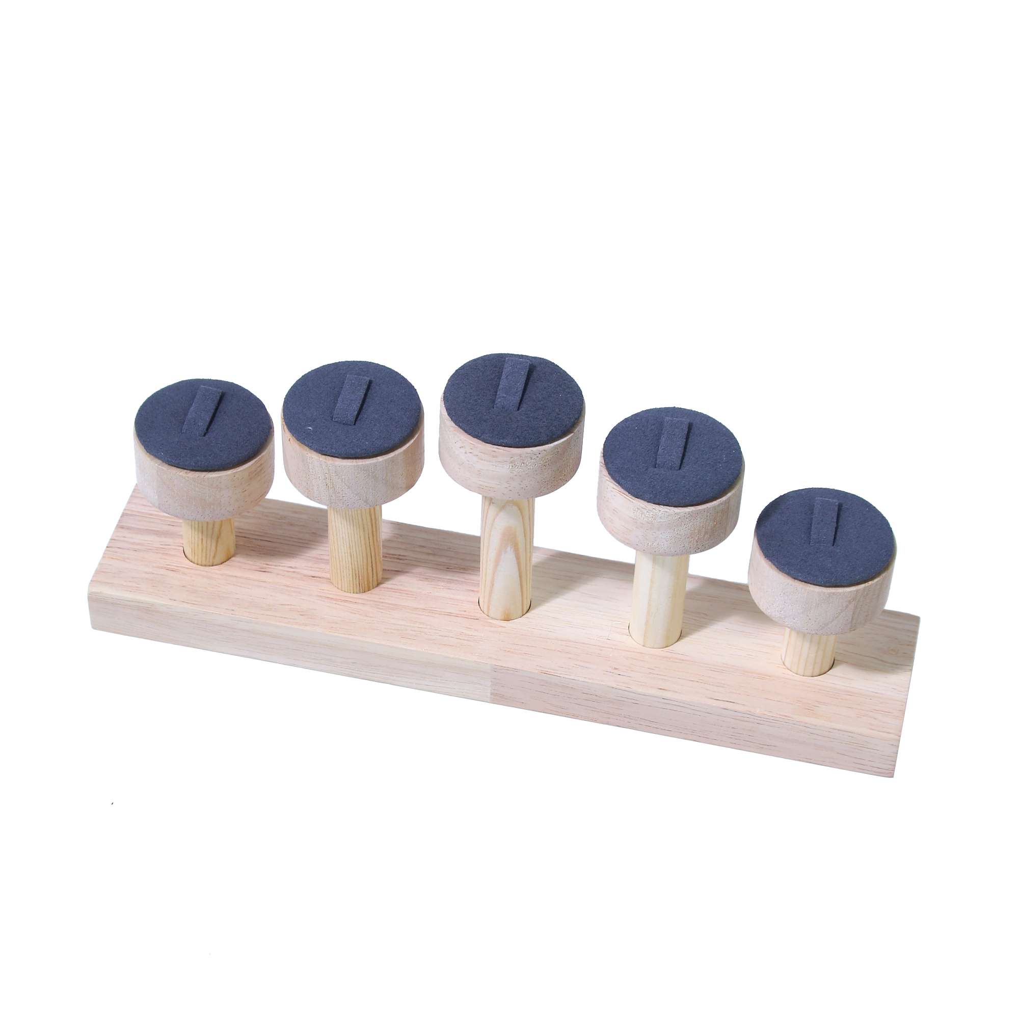 原木手镯架 实木单层手链手串绒布展示架手表架子道具饰品收纳纳架详情图2