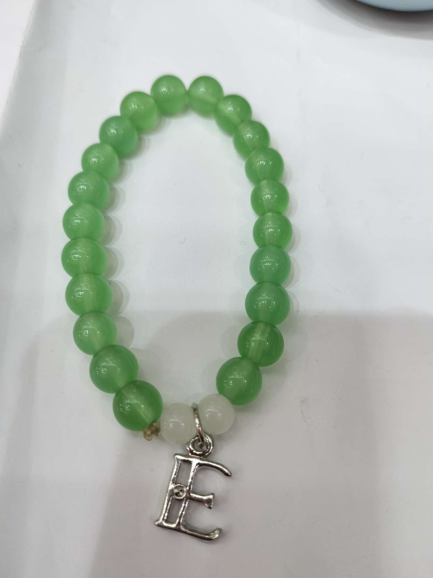 European and American fashionable glass handcrafted beaded chain bracelet Specification image