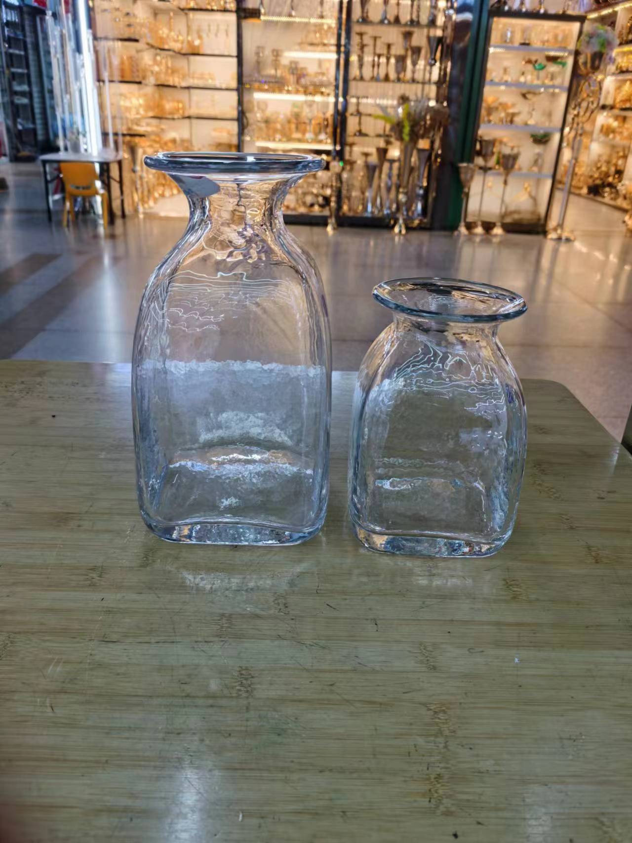 批发透明玻璃花瓶客厅餐桌家居摆件富贵竹百合水培插花花器