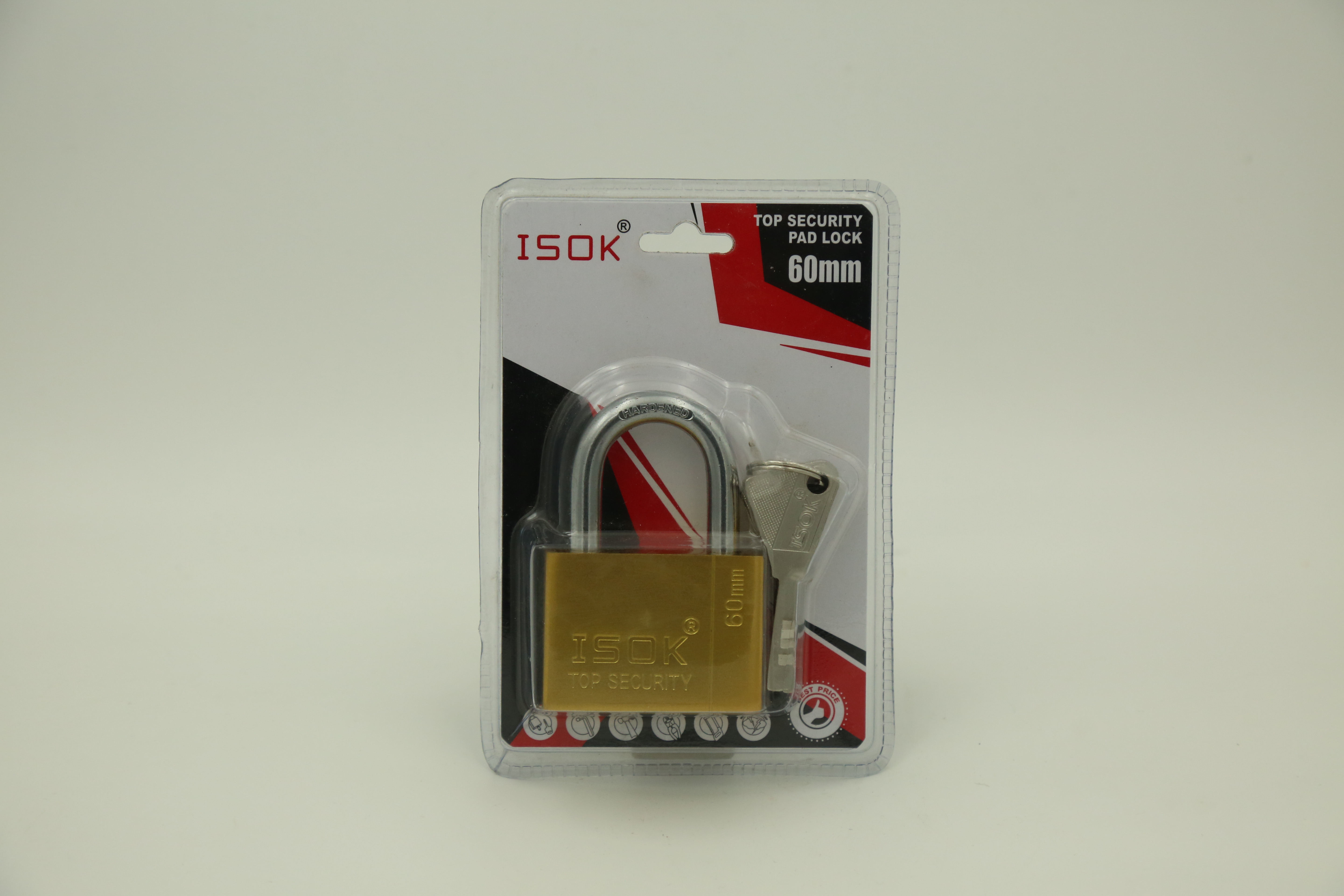 60ISOK sand gold double-bubble padlock details Picture