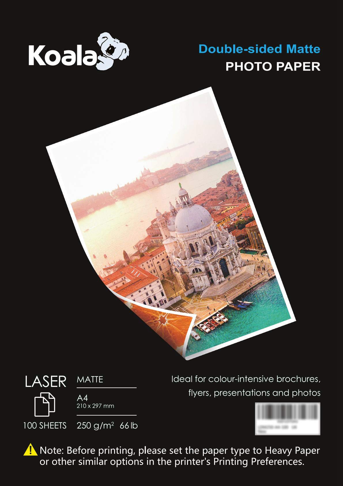 Koala 250g double-sided photo paper, A4 photo paper, image paper, photo paper, 100 photo paper, glossy photo paper, glossy photo paper, double-sided coated paper, photo paper