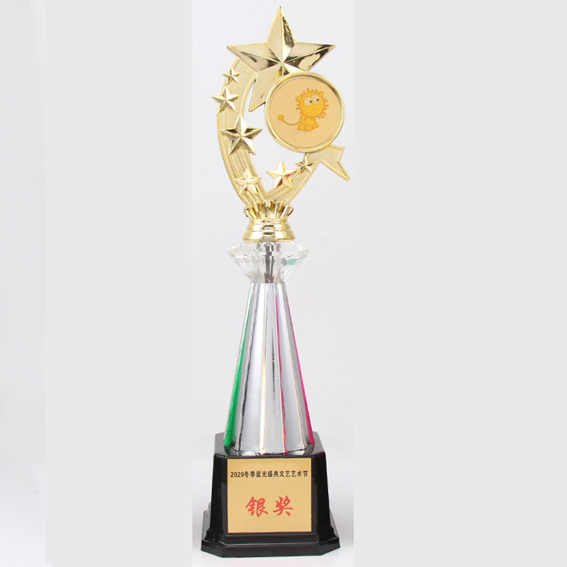 Little dudu XDJZ-195788 Trophy Children's Memorial Award License plate display engraved plastic trophy Breeding Institution trophy details Picture