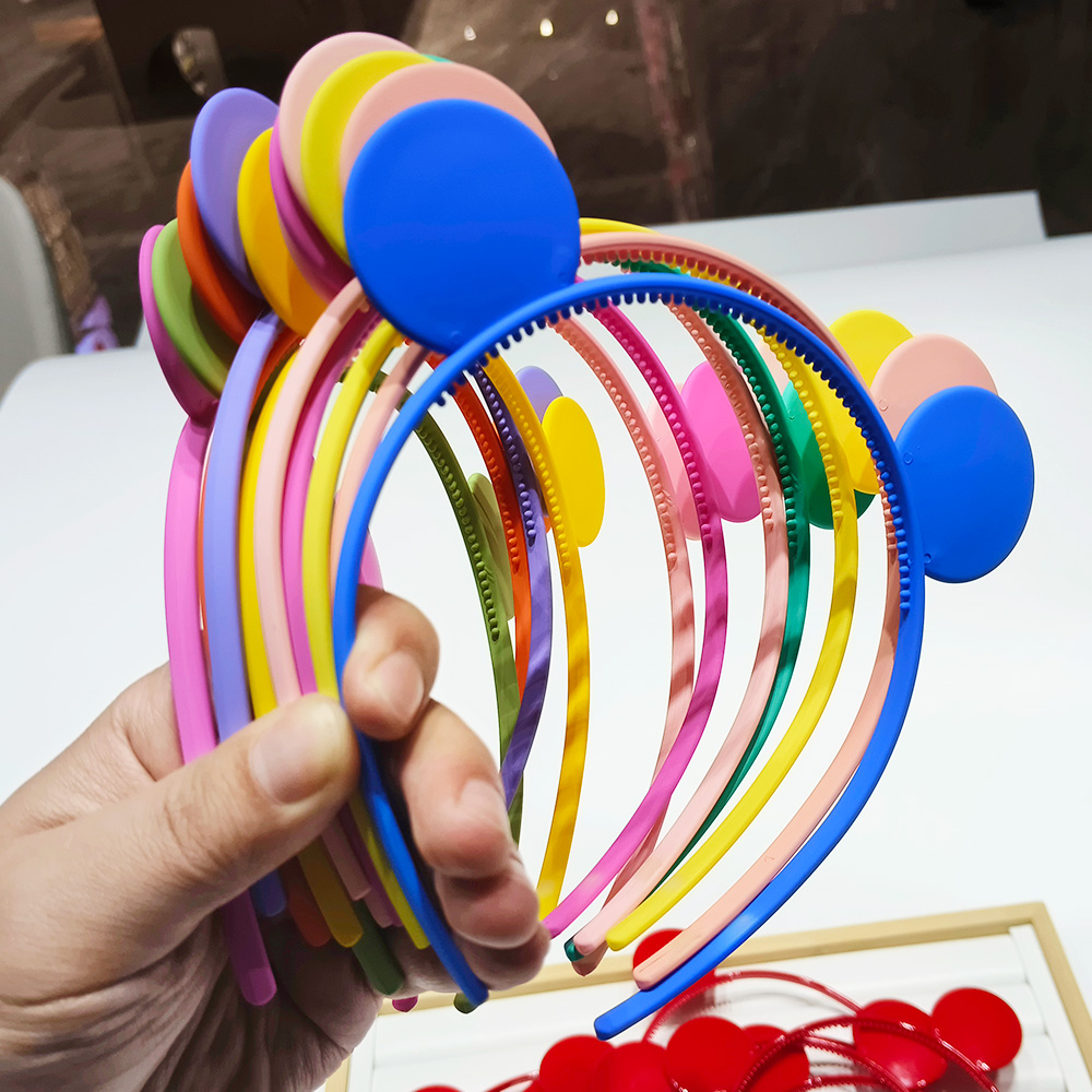 Mickey Head Colorful Headband Headband Diy Popular Plastic Headband Accessories Makeup Face Headband Card Teeth Headband Headband details Picture