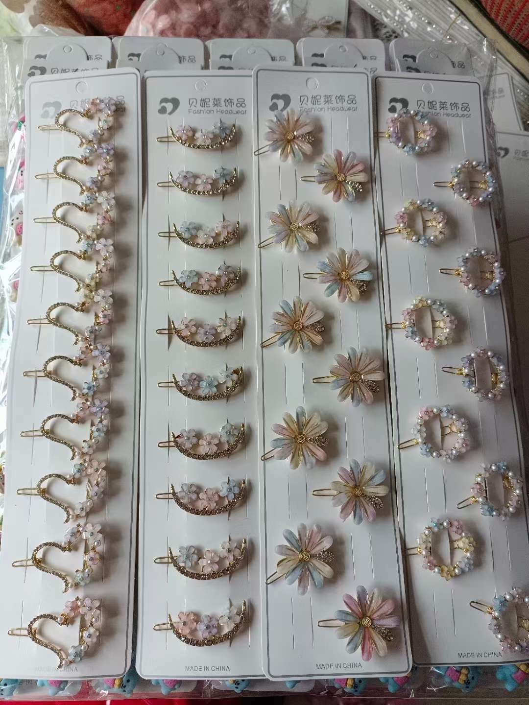 爆款春天款4组合青蛙扣爆款热门款限定版本学生可爱潮流简单bb夹