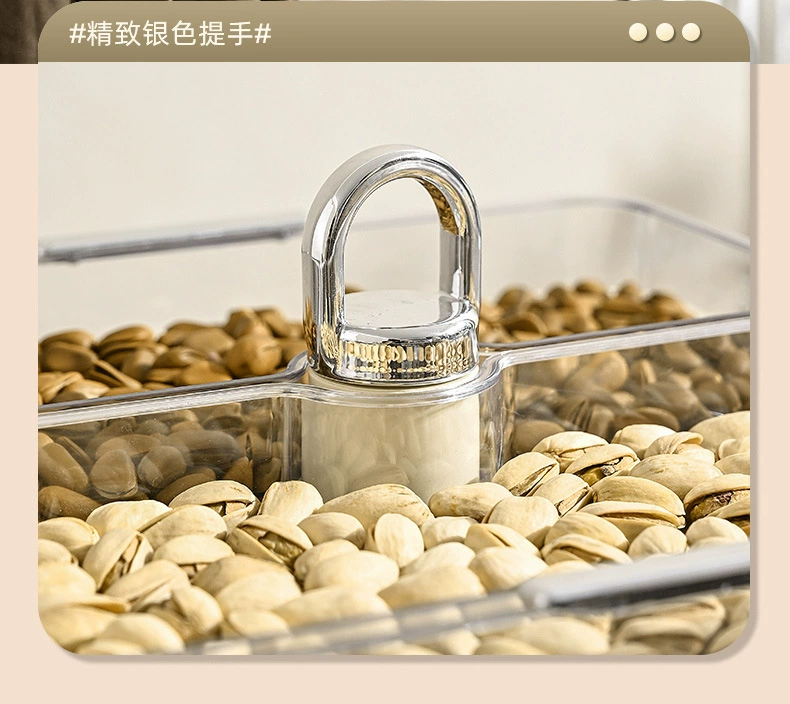 Y125-5950家用干果盘零食水果分格摆放收纳架可旋转点心糖果盘详情图6