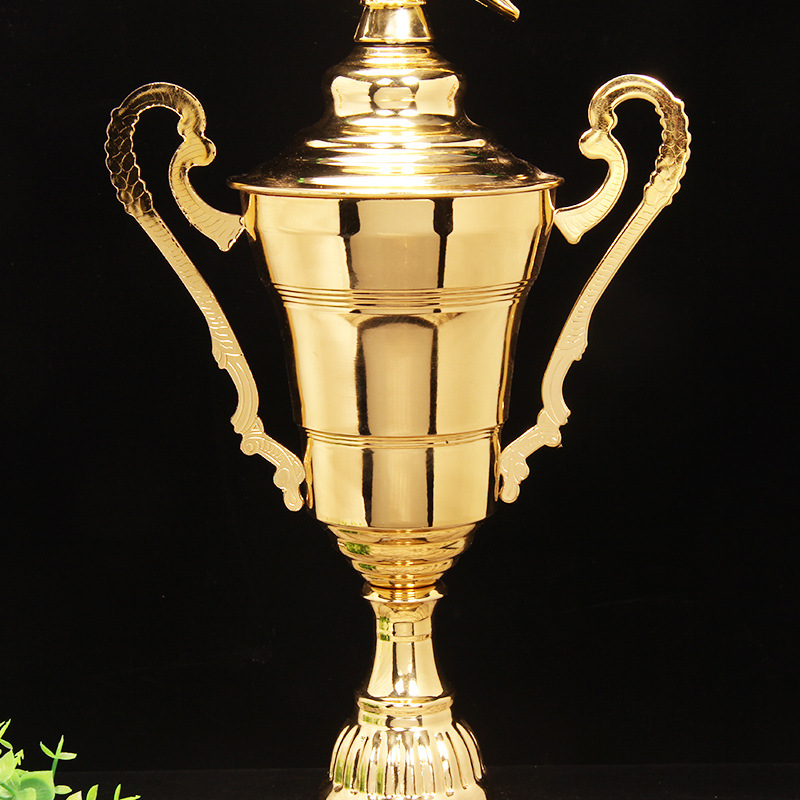 Small dudu XDJZ-3069 custom metal trophy printing large football basketball pigeon metal trophy company school creative trophy custom Item Picture