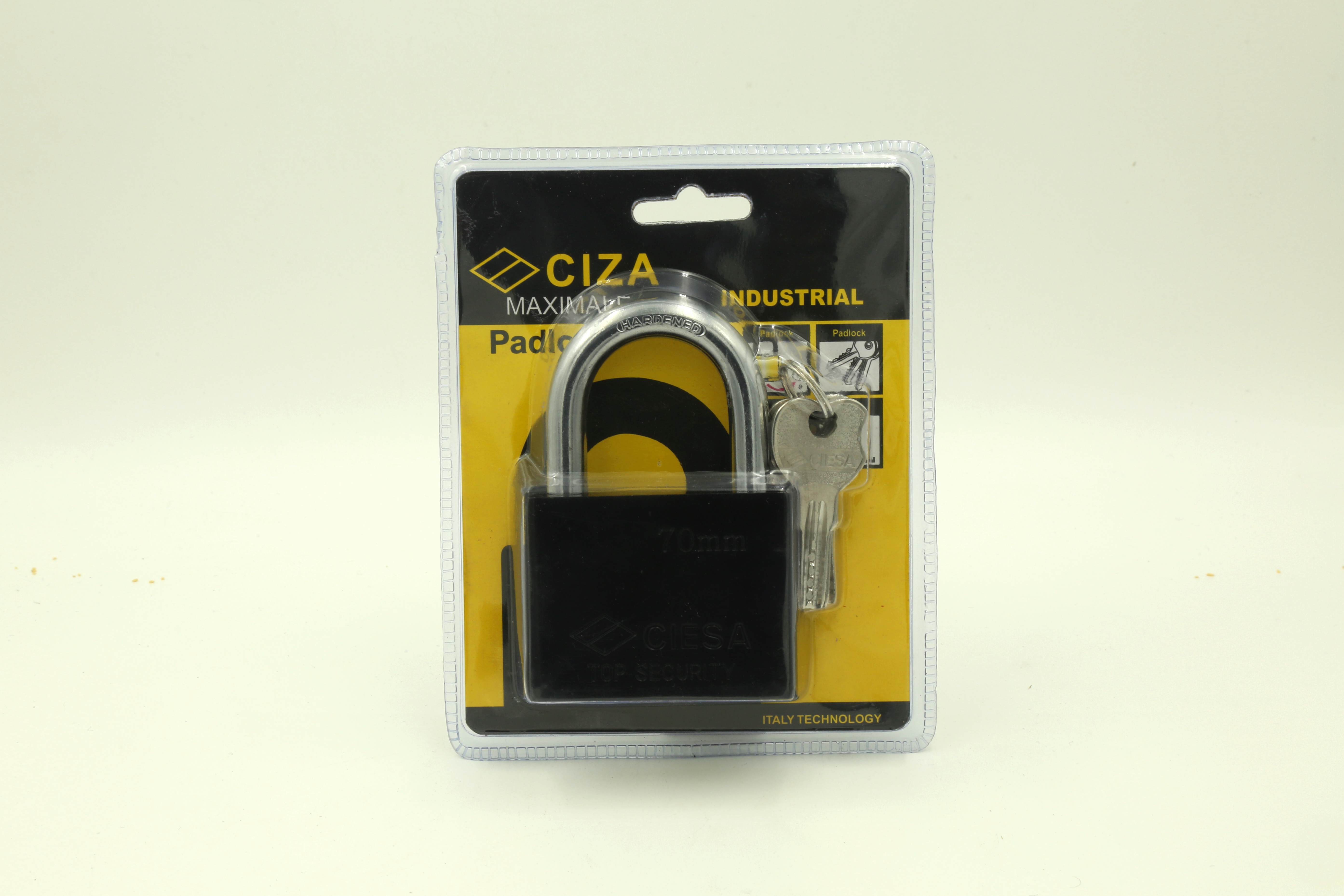 70CIESA black cantilever double-bubble padlock details Picture