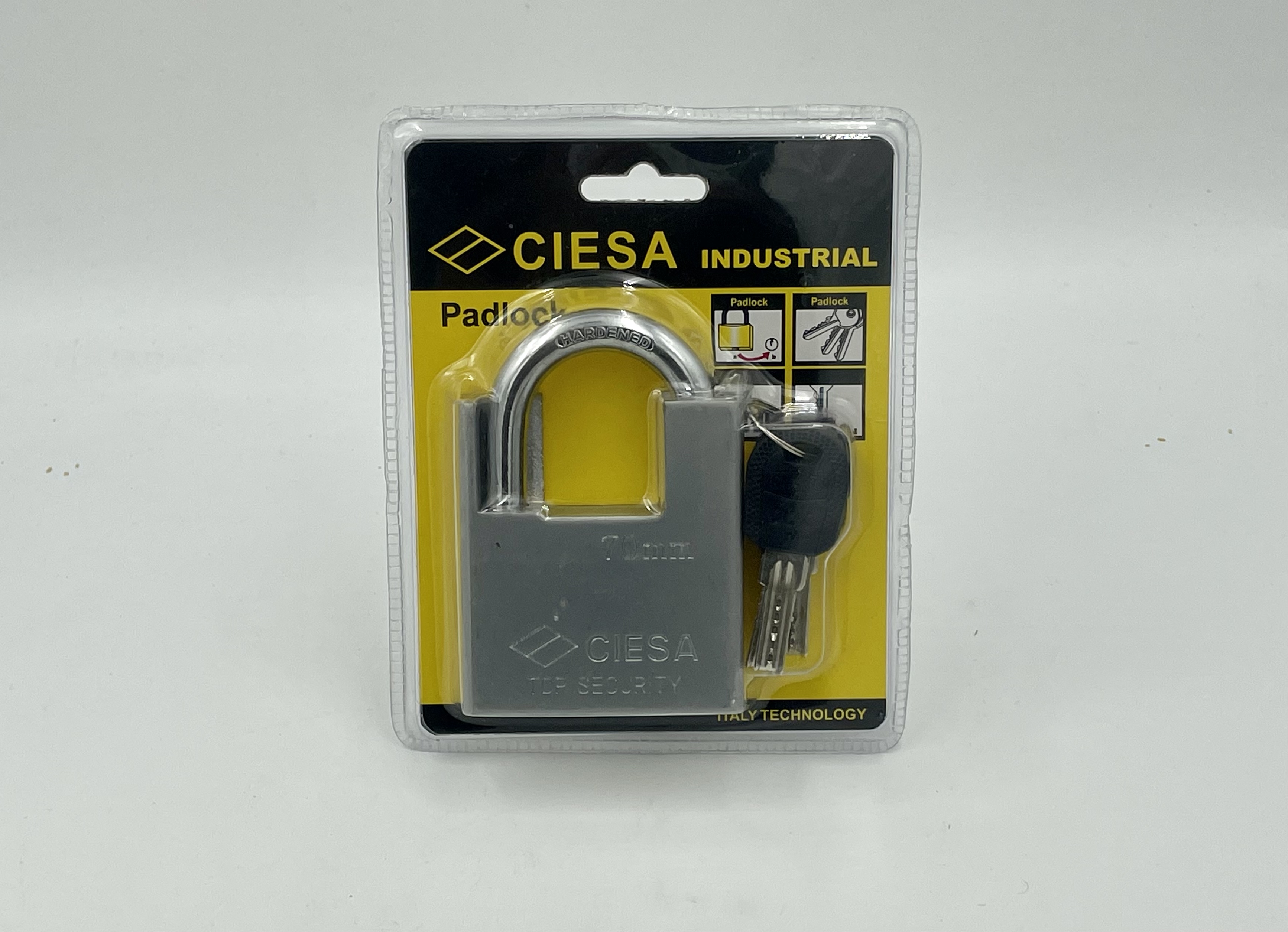 70CIESA semi-enclosed beam cantilever beam double foam rubber handle padlock