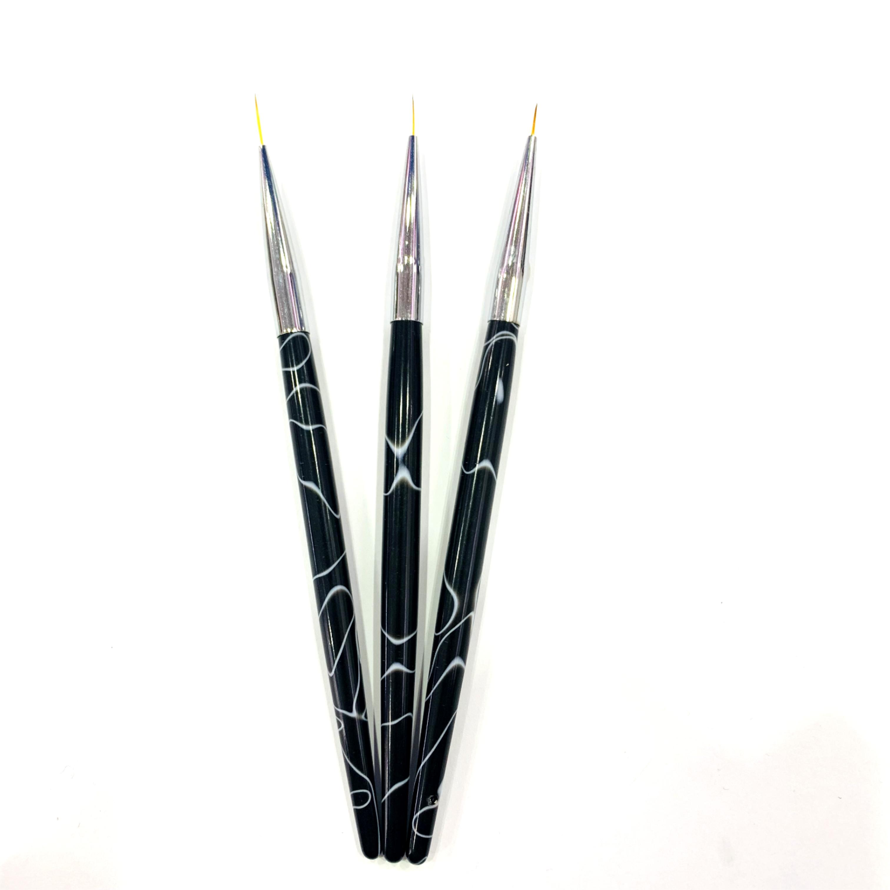 163 Black Wave Pole 3 sets drawing pen Very fine drawing line drawing flower nail brush tool