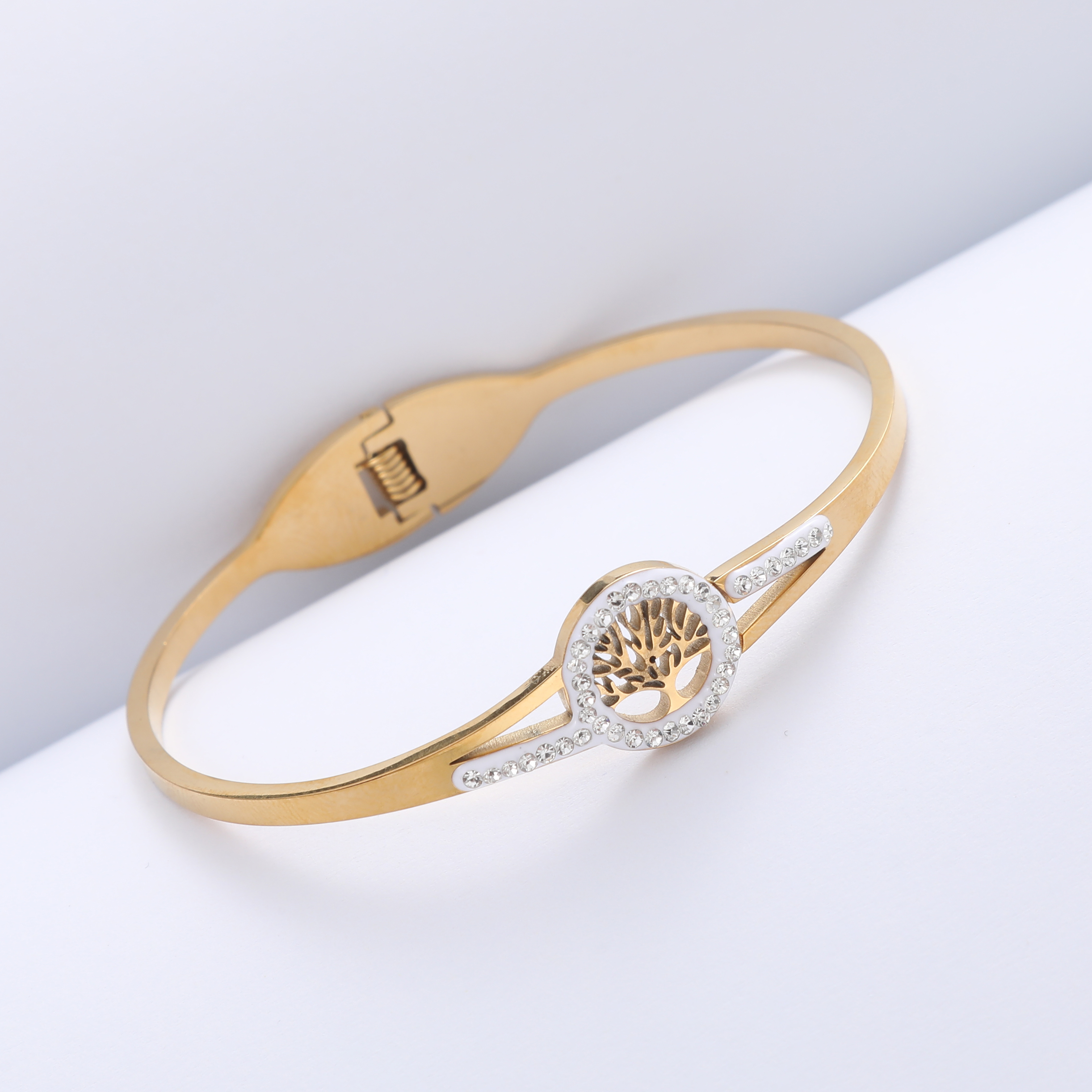 树——不锈钢手镯炉内真金电镀