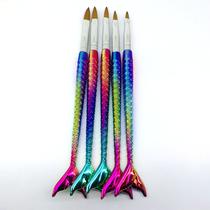 202 Colorful human fishing rod 5 sets of crystal carving construction extension carving modeling nail brush tools