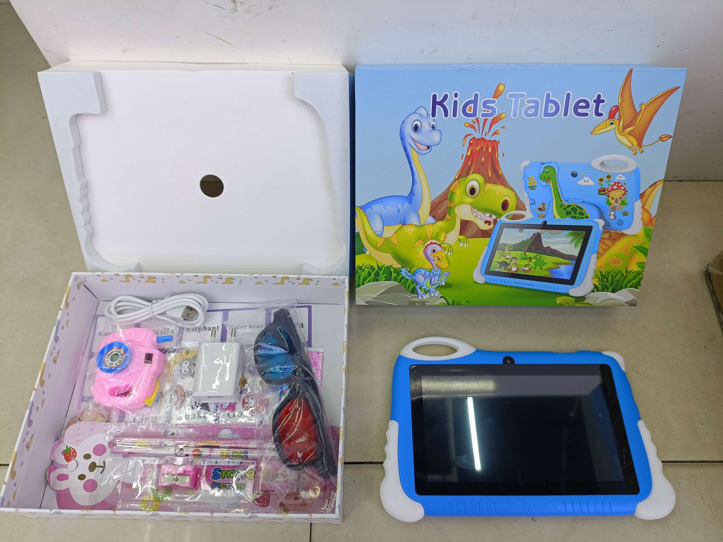 Long neck dinosaur kids tablet with stand function WiFi version